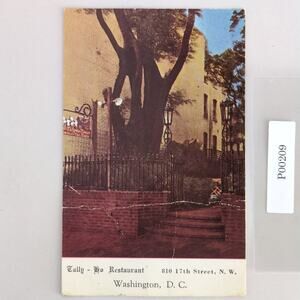 Vintage Tally Ho Restaurant Washington DC Postcard 1955 Memory Tree